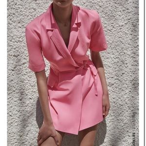 Zara linen blend blazer dress size small
